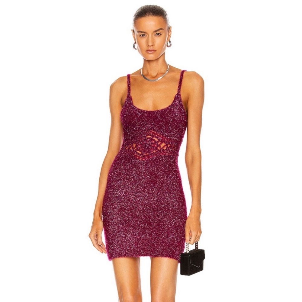 AREA Sparkling Magenta Dress